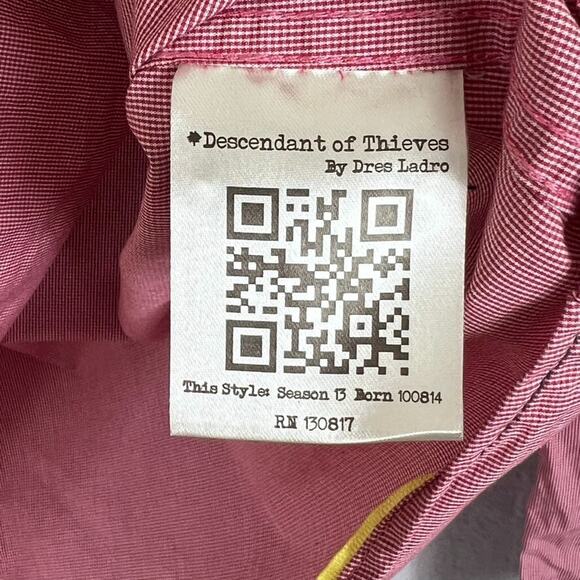 Descendant Of Thieves Dres Ladro Shirt Mens Size M Long Sleeve Button Up Striped - Picture 6 of 10